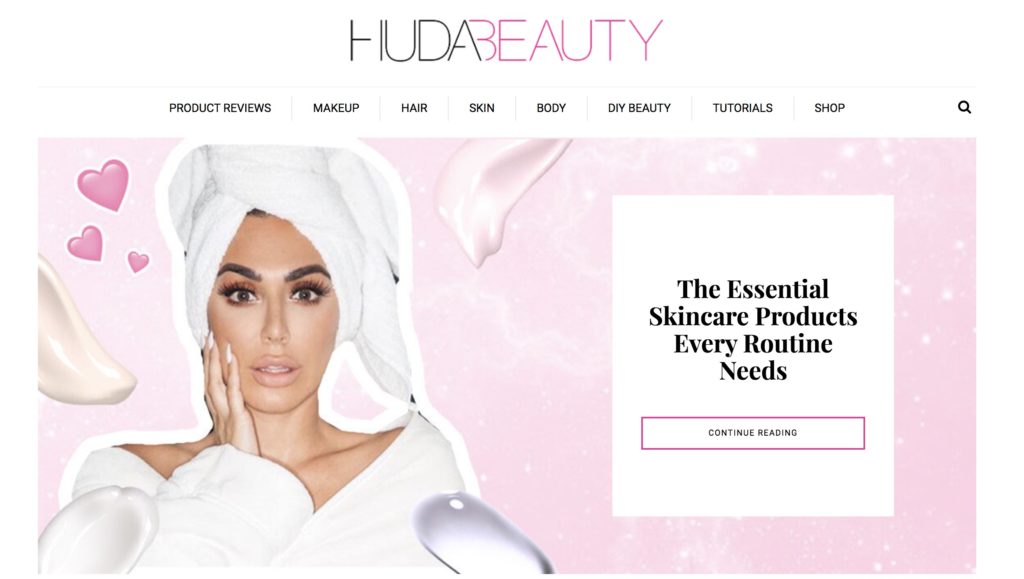 Huda Beauty Website