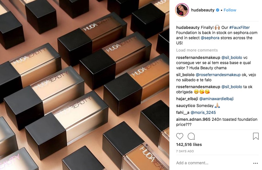 Huda Instagram Post