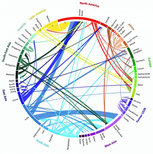 Global Migration Flow Infographic