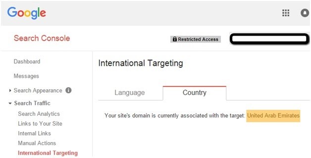 Arabic google search console