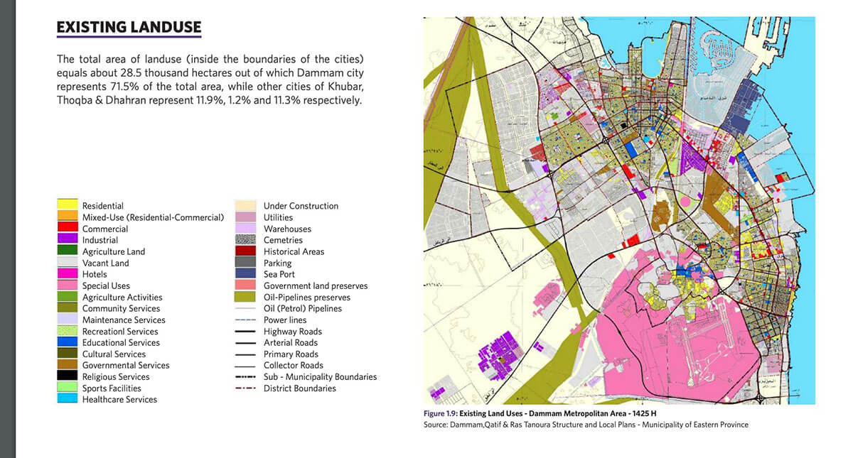dammam city landuse map