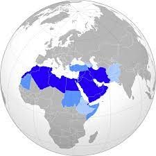 Middle East Map on Globe