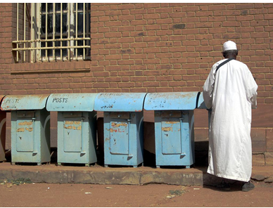 Sudanese man wearing a jalabiya in the capital Khartoum