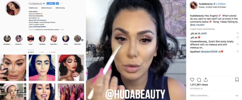 Huda Beauty Instagram