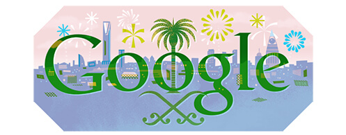 Celebratory Image - Google Logo on Saudi National Day