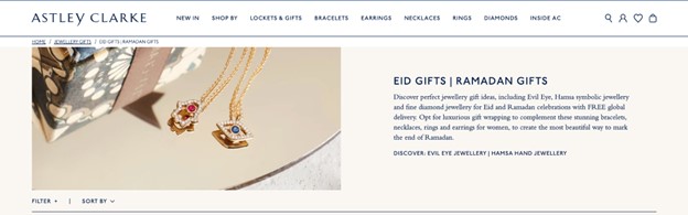 Special Eid jewelry offers from Astley Clark