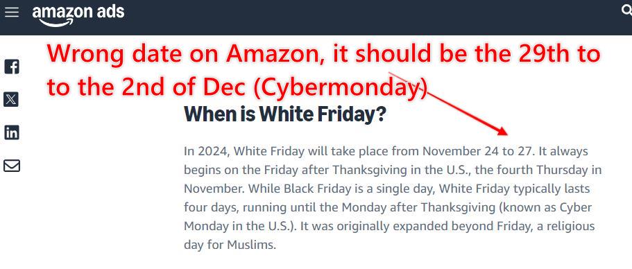 Wrong white friday date on Amazon.ae